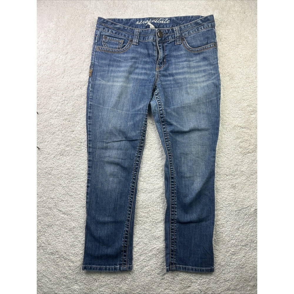 Aeropostale Jeans Women's 11/12 Reg Blue Low-Rise Stretch Sexy Racy Denim